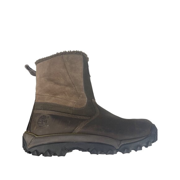 Timberland Men's 10M Rime Ridge Leather Waterproof Zip Up Hiking Boot Brown - Picture 9 of 13